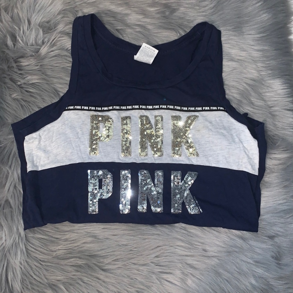 VS Pink sequin tank